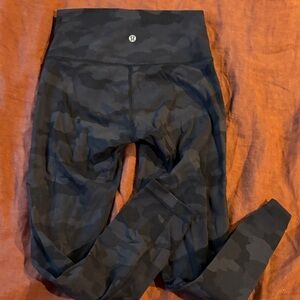 Lululemon Black Camouflage Leggings
